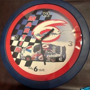 Mark martin nascar wall clock